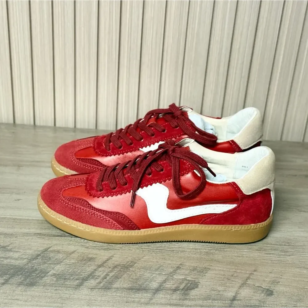 Dolce Vita Notice Sneakers Crimson Suede Women's Size 7